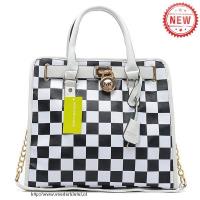 michael kors hamilton checkerboard groot zwart bakken Outlet Rotterdam zb55p181